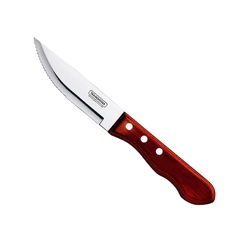 Jumbo Polywood Steak Knife - Pointed Blade (Red) - 40-30-037 (Pack of 12)