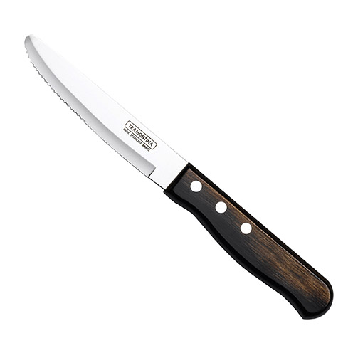 Jumbo Polywood Steak Knife - Rounded Blade (Light Black) - 40-30-044 (Pack of 12)