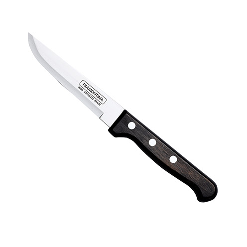 Jumbo Polywood Steak Knife - Smooth Pointed Blade (Light Black) - 40-30-128 (Pack of 12)