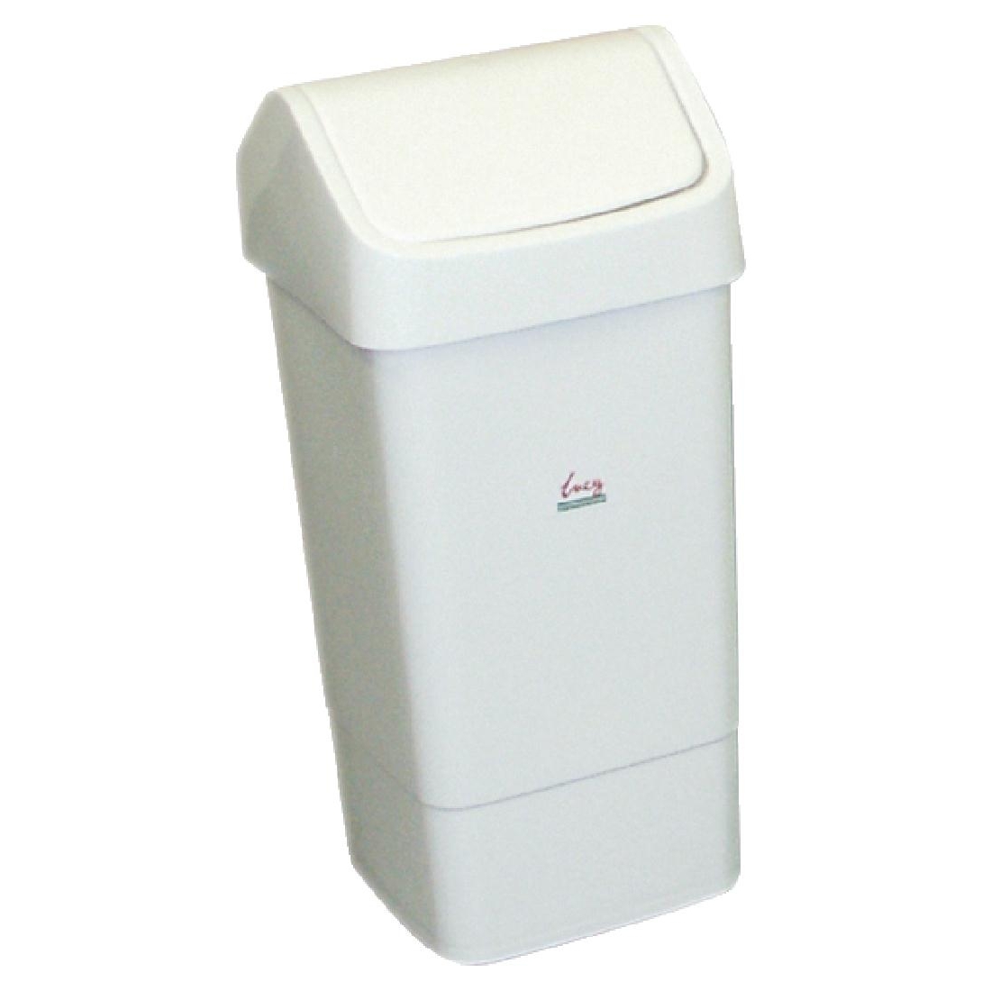 SYR Swing Lid Bin White - L570