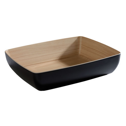 Frida GN 1/2 Schale melamine Bowl (black) 32.5 x 26.5cm - 84590 (Pack of 1)