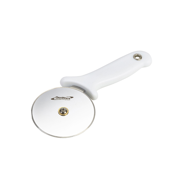 Genware Pizza Cutter White Handle - 05-996W