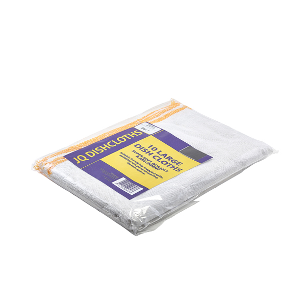 Large JQ Dishcloths Yellow 30 x 40cm (10pcs) - 499-16Y-10JQ (Pack of 1)