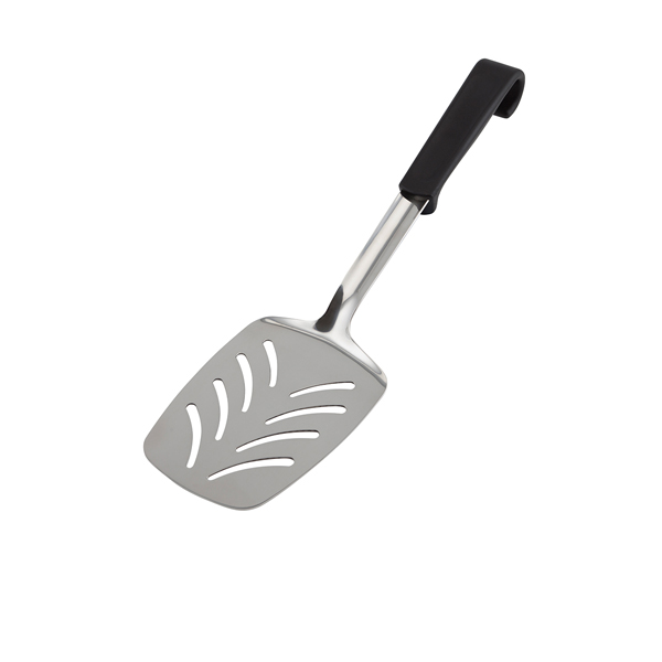 Genware Plastic Handle Slotted Turner Black - 577-02