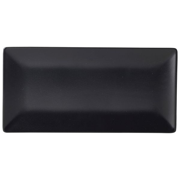 Luna Stoneware Black Rectangular Plate 25 x 15cm/10 x 6