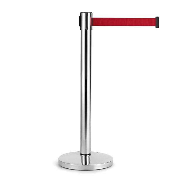 Genware Barrier Post - Retractable Red Belt - BP-BLTR (Pack of 2)