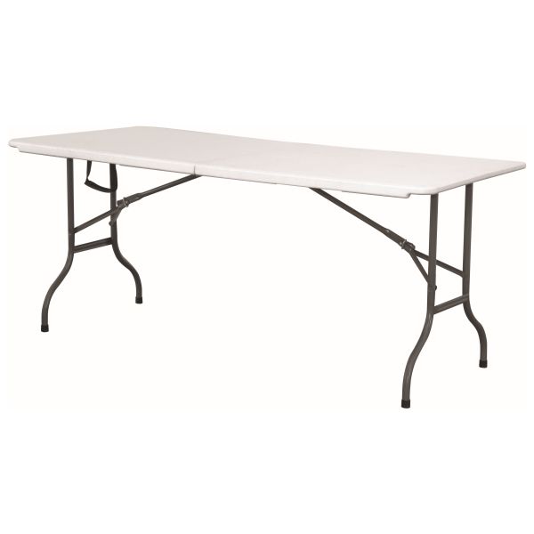 Centre Folding Table 6' White HDPE - CFT6