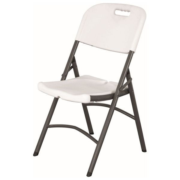 Folding Utility Chair White HDPE - FPC