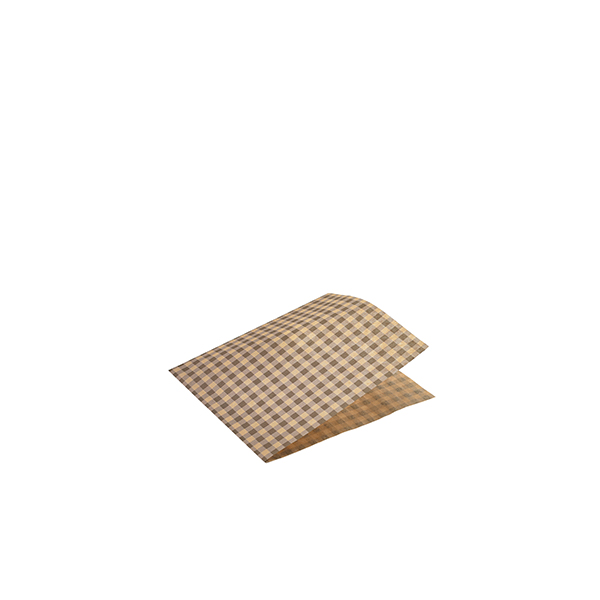 GenWare Greaseproof Paper Bags Brown Gingham Print 17.5 x 17.5cm - PN0829GBKBG (Pack of 1)