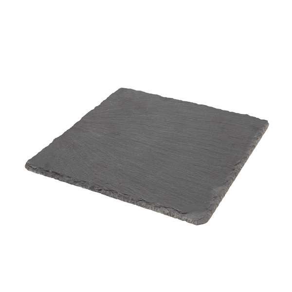 Genware Natural Edge Slate Platter 20 X 20cm - SLTN-2020 (Pack of 6)