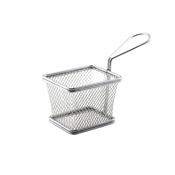 Serving Fry Basket Rectangular 10 X 8 X 7.5cm - SVB1008 (Pack of 6)