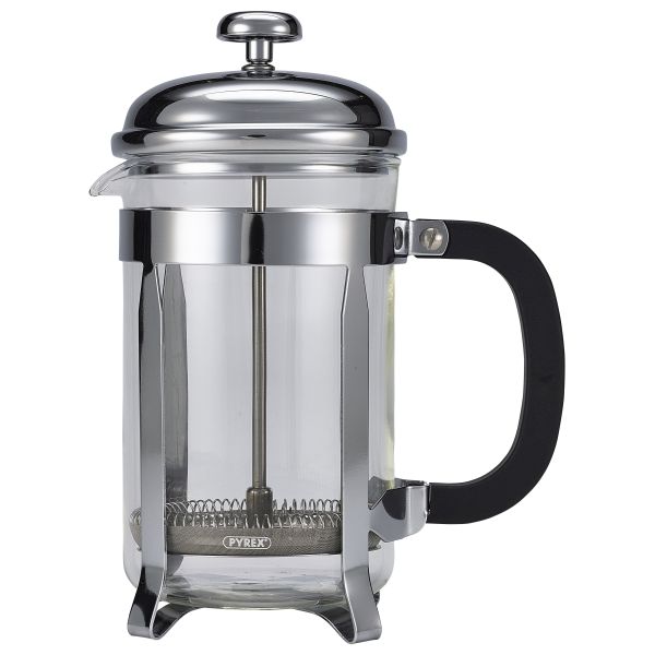 6 Cup Cafetiere Chrome Pyrex 26oz 800ml - T806C