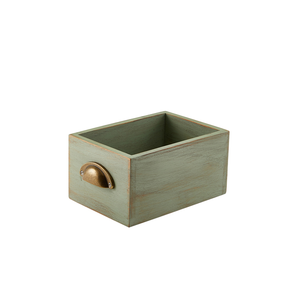 GenWare Green Wash Acacia Wood Display Drawer 21.5 x 15 x 11cm - WDD-2115GR (Pack of 1)