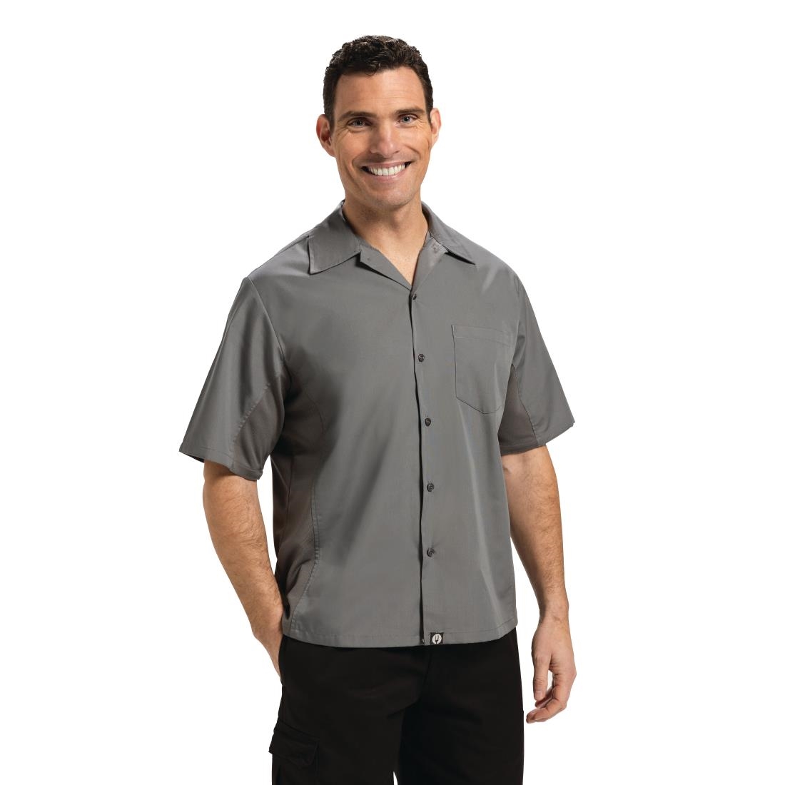 Chef Works Unisex Cool Vent Chefs Shirt Grey M