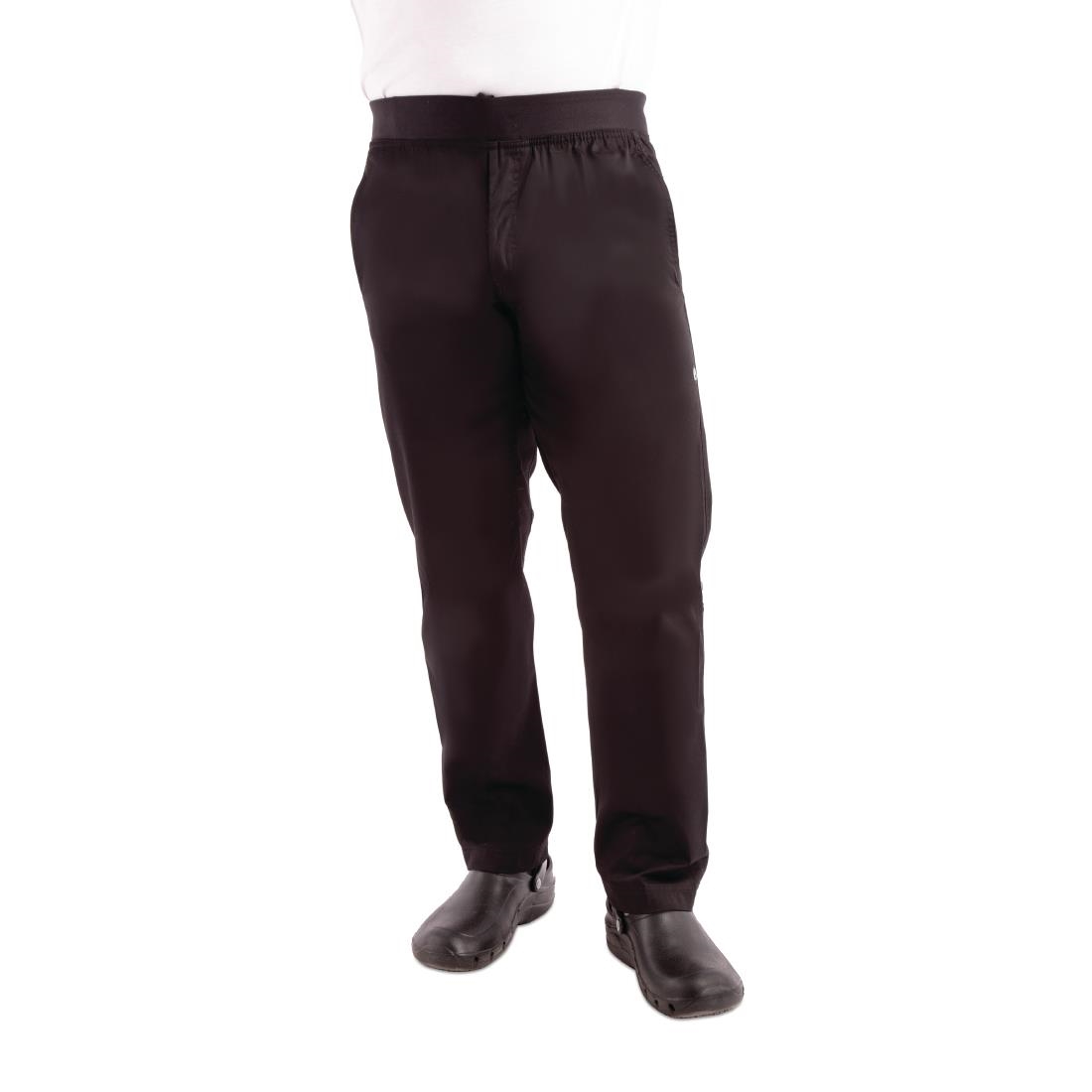 Chef Works Men's Lightweight Slim Trouser Black Size L