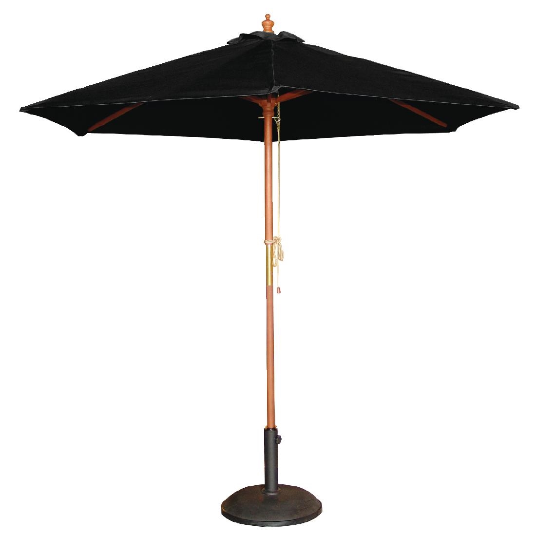 Bolero Round Parasol 3m Diameter Black