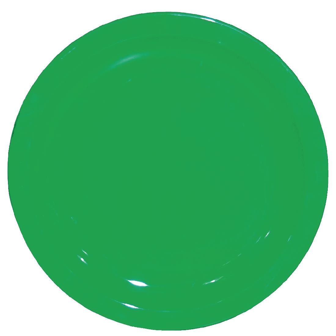 Olympia Kristallon Polycarbonate Plates Green 172mm (Pack of 12)