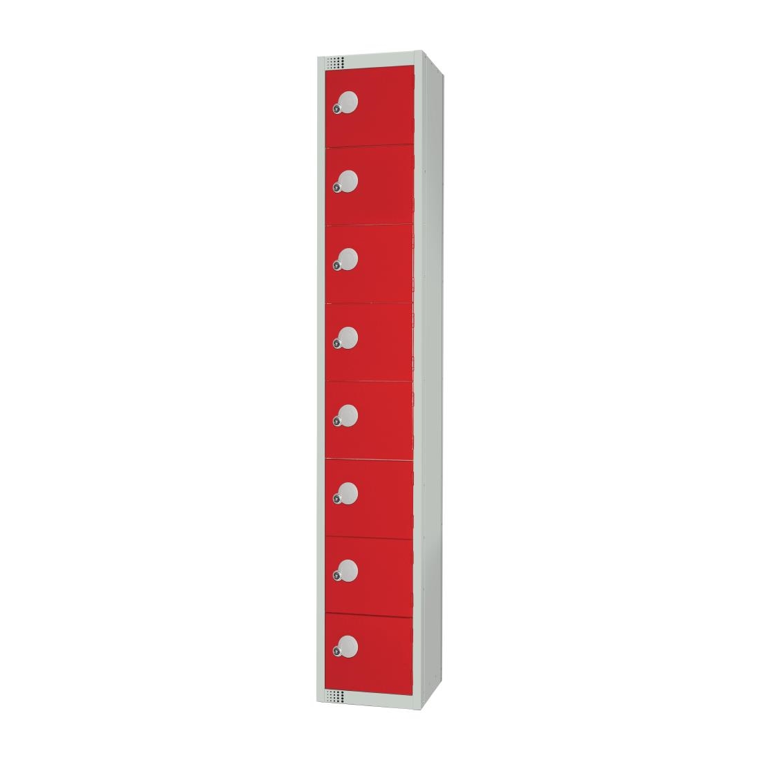 Elite Eight Door Electronic Combination Locker Red