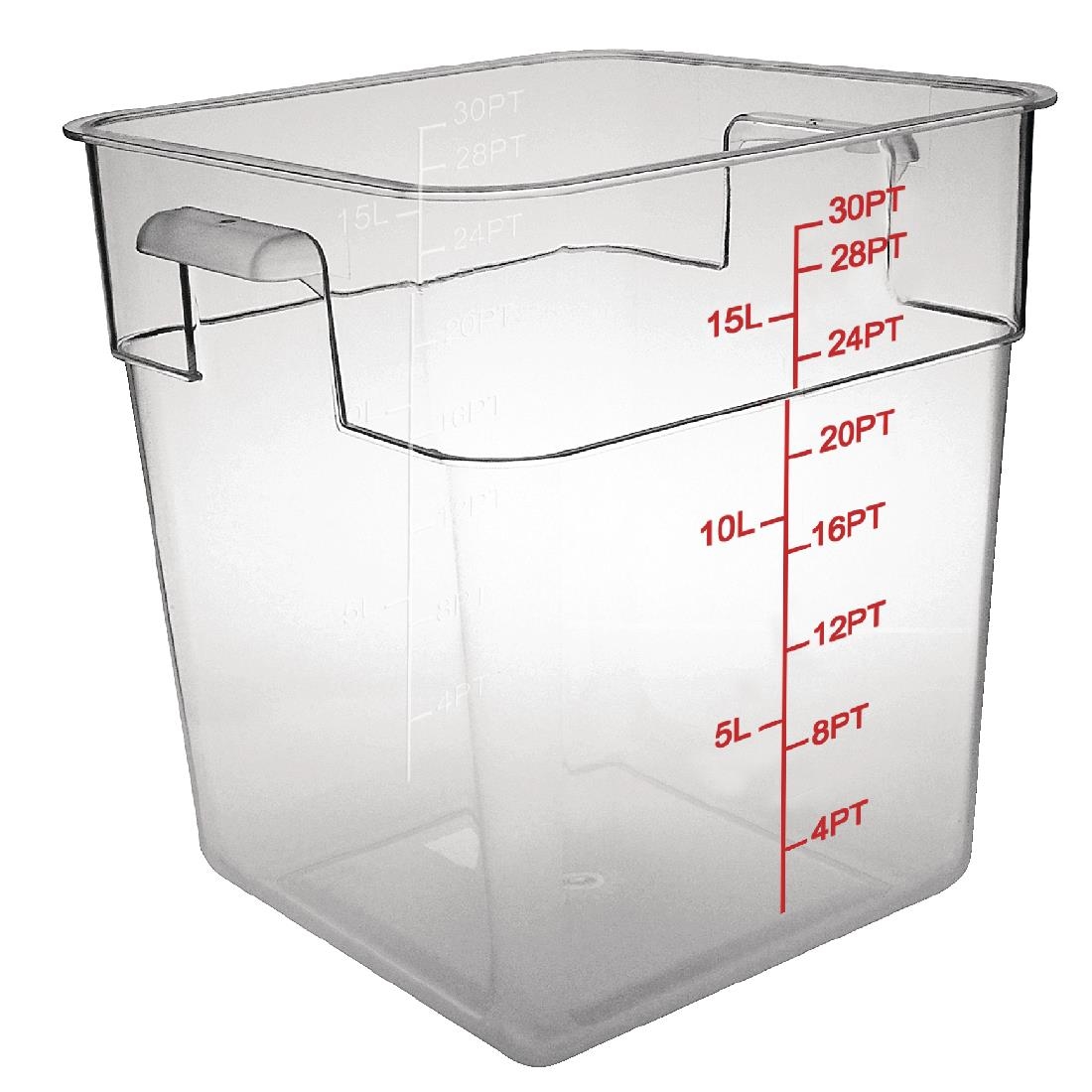 Hygiplas Polycarbonate Square Storage Container 15Ltr