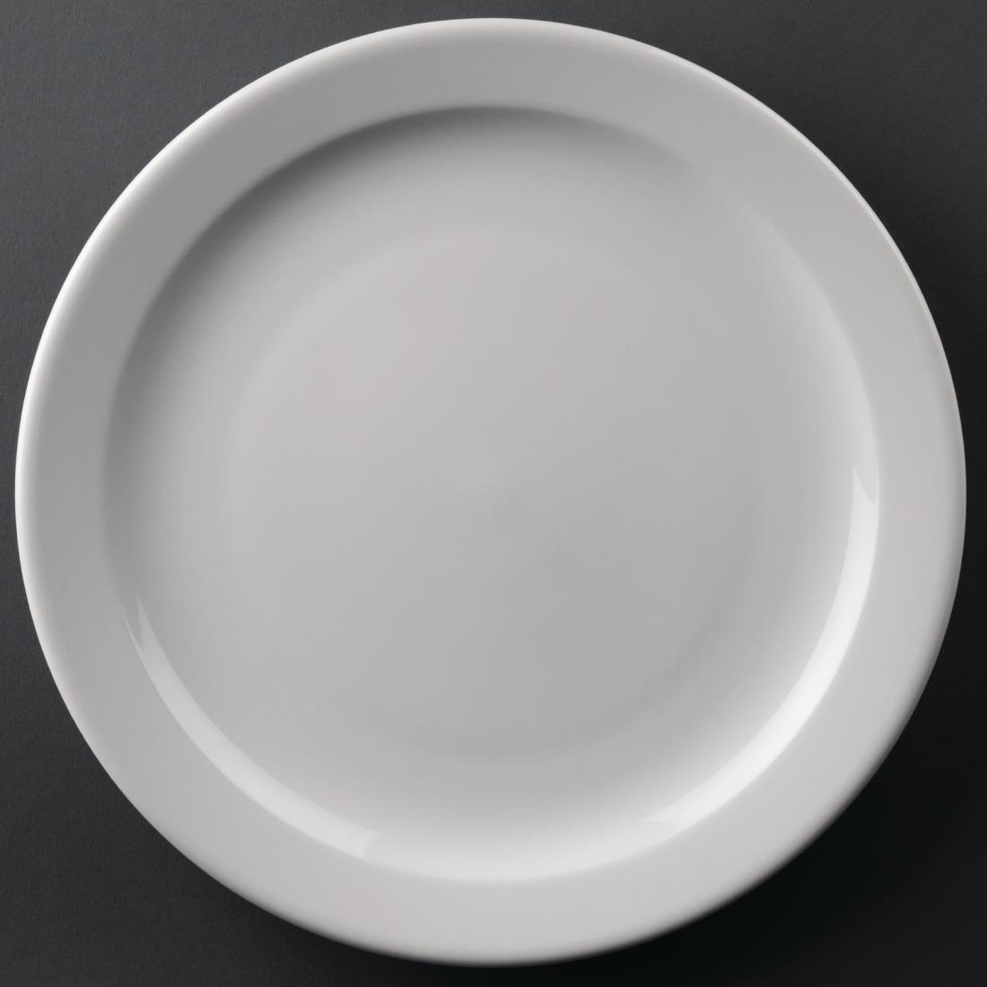 Olympia Athena Narrow Rimmed Plates 254mm (Pack of 12)