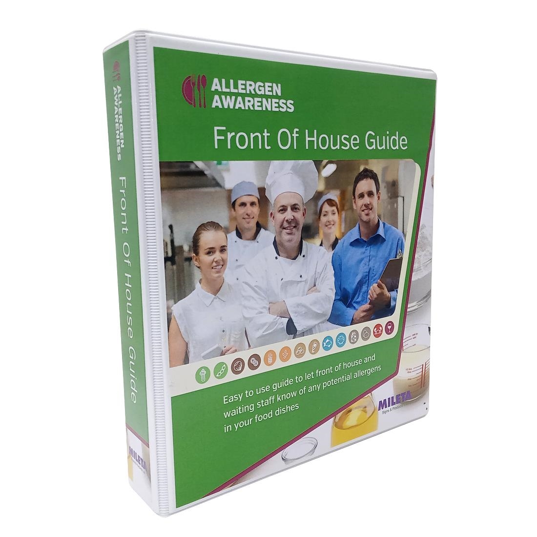 Chef Dishes Staff & Server Allergy Card Guide A5 Ring Binder (50 Double Sided Cards)