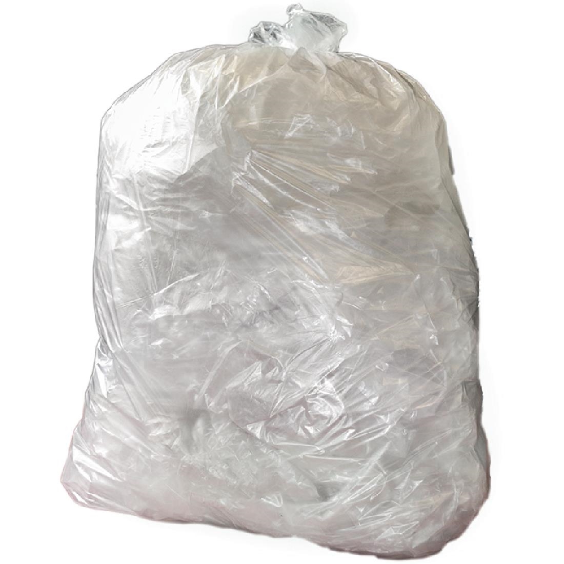 Jantex Heavy Duty Recycled Bin Bag 18kg 120ltr Clear (Pack of 100)