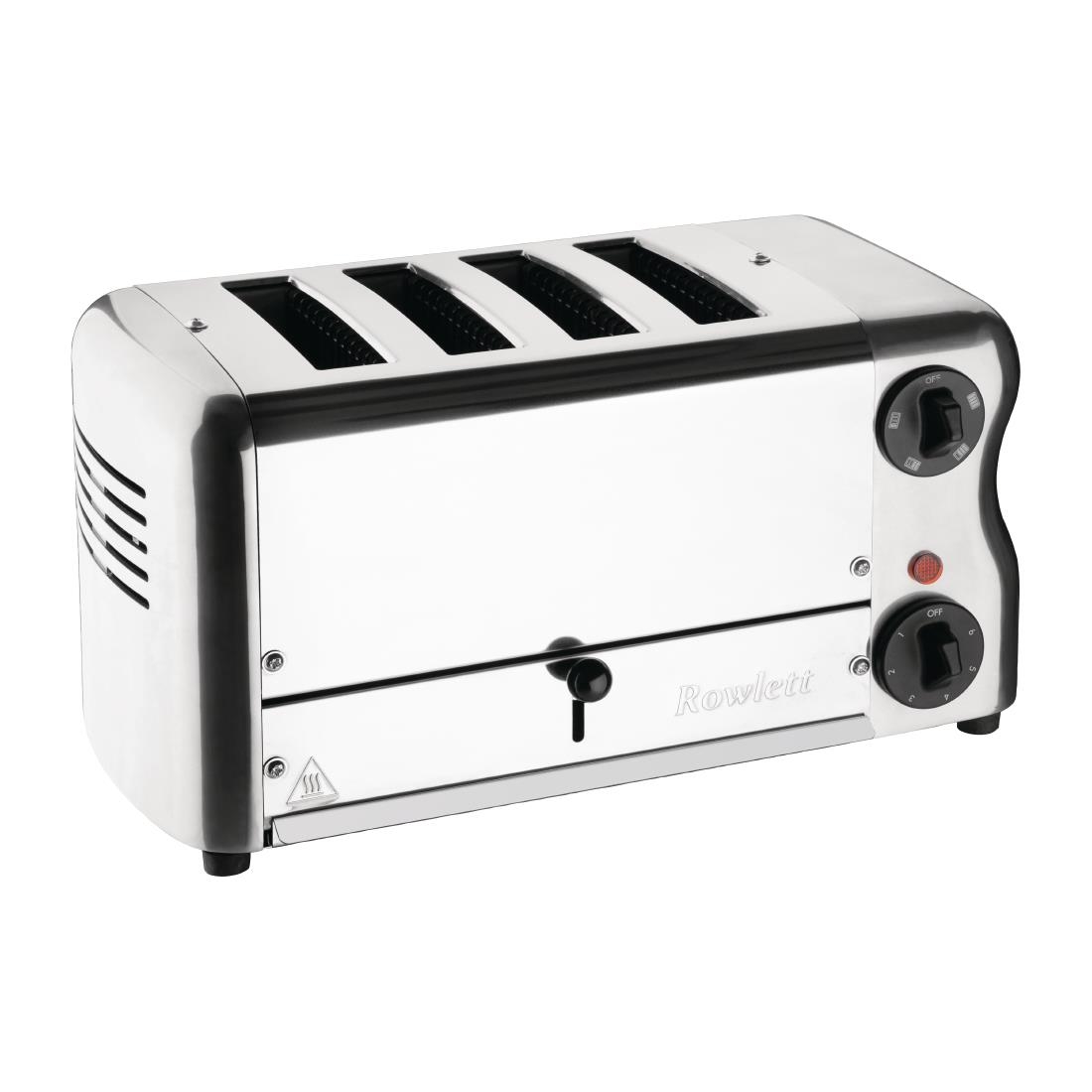 Rowlett Esprit 4 Slot Toaster Chrome w/2x Additional Elements & Sandwich Cage