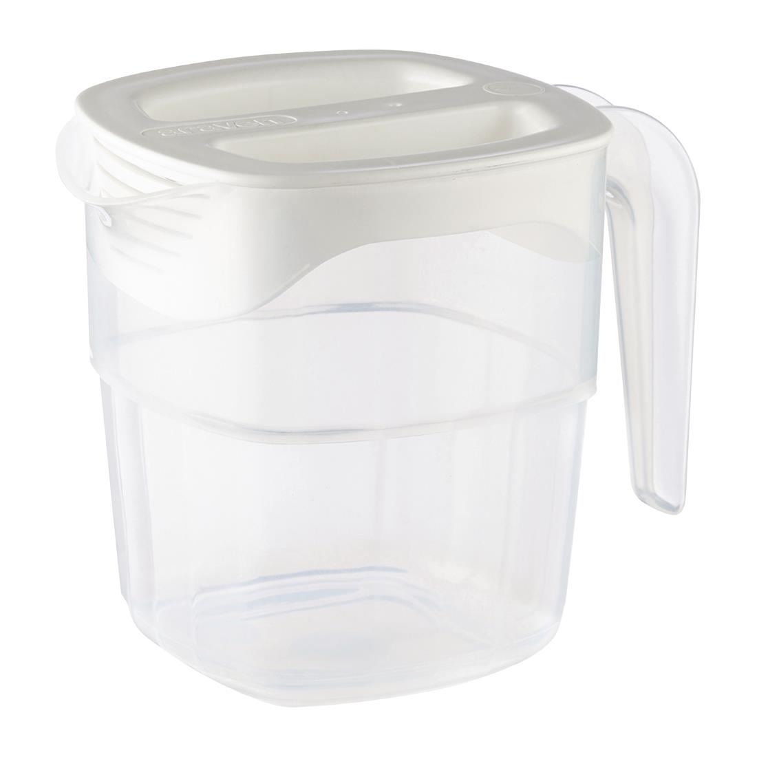 Araven White Polypropylene Jug - 1Ltr 34oz