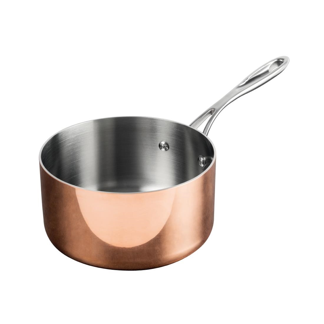 Vogue Induction Tri Wall Copper Saucepan 180mm