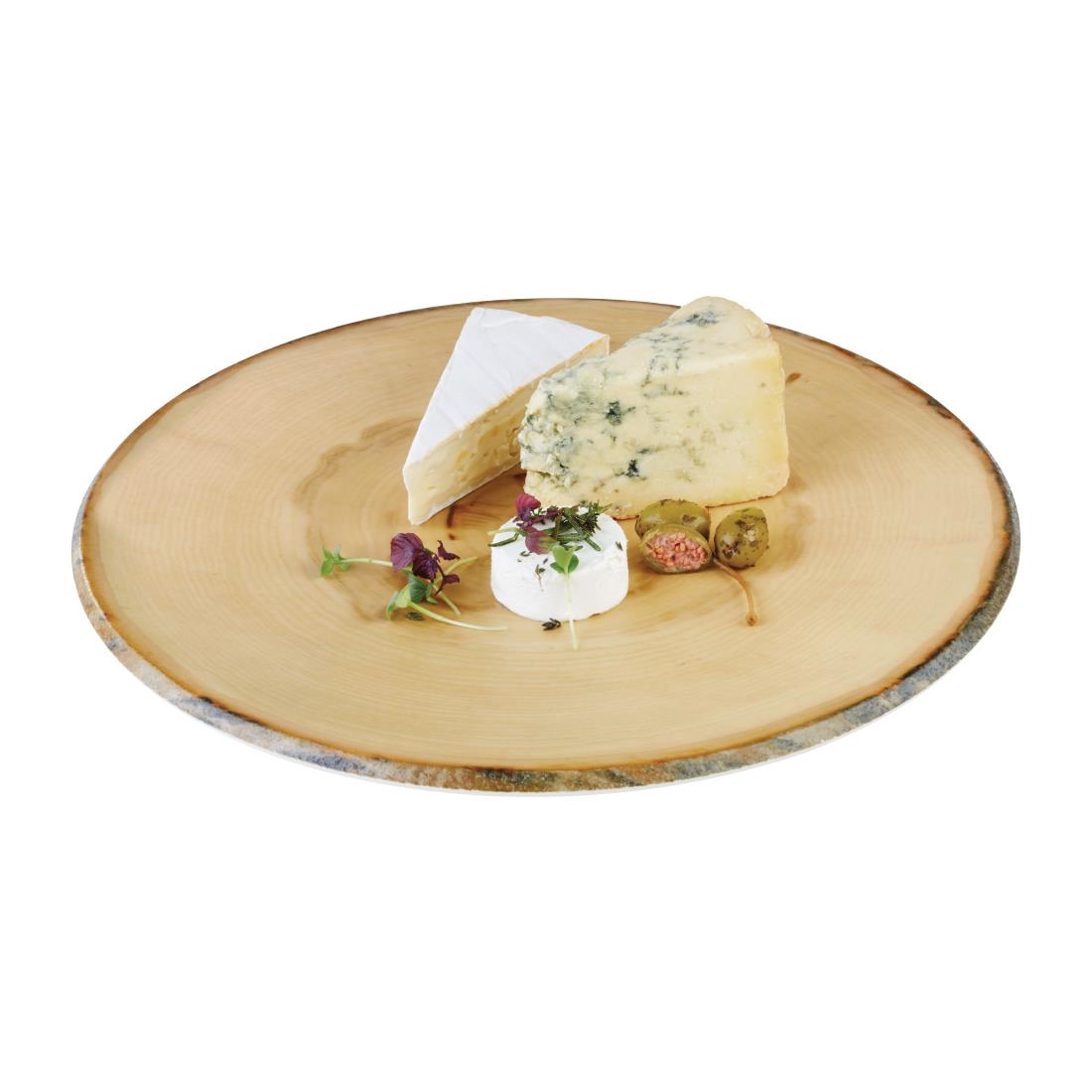 APS Timber Round Melamine Platter 350mm