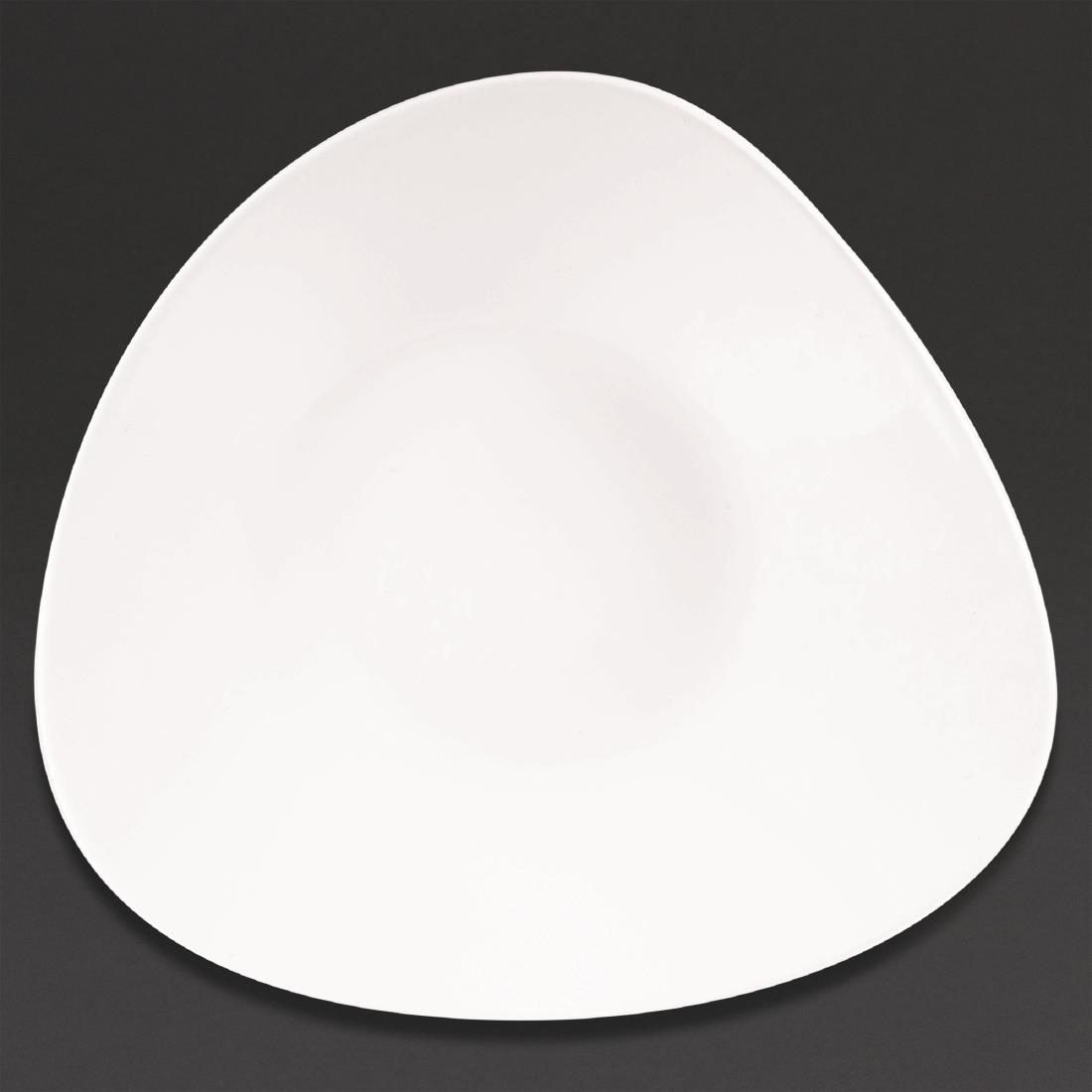 Churchill Lotus Triangular Shallow Bowls White 278mm (Pack of 12)