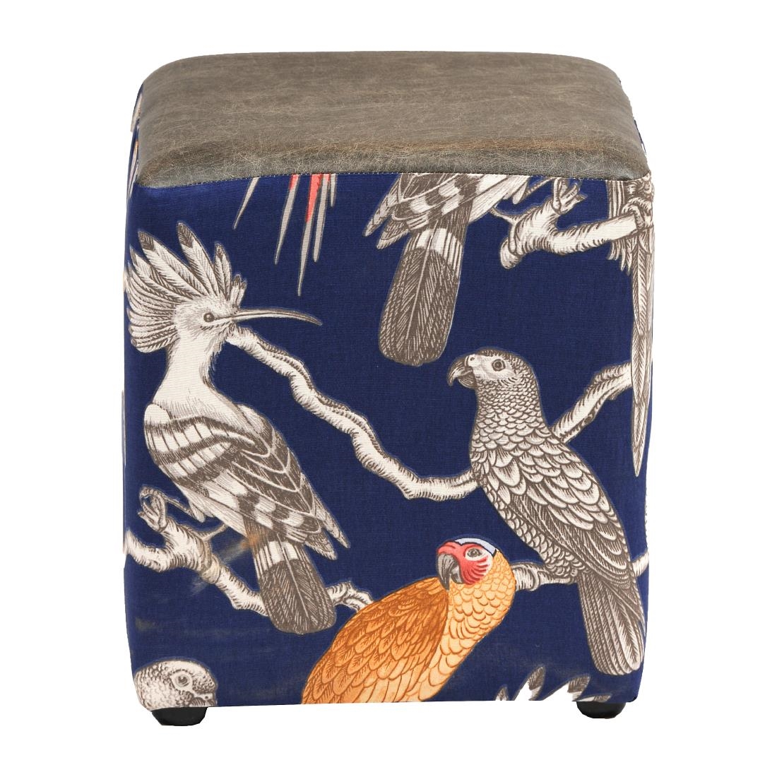 Aviary Cube Ash Stool Marine (Pack of 2)