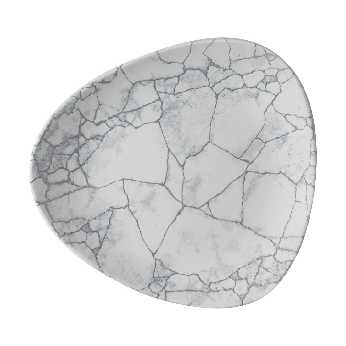 Churchill Studio Prints Kintsugi Pearl Lotus Plates Grey 254mm (Pack of 12)