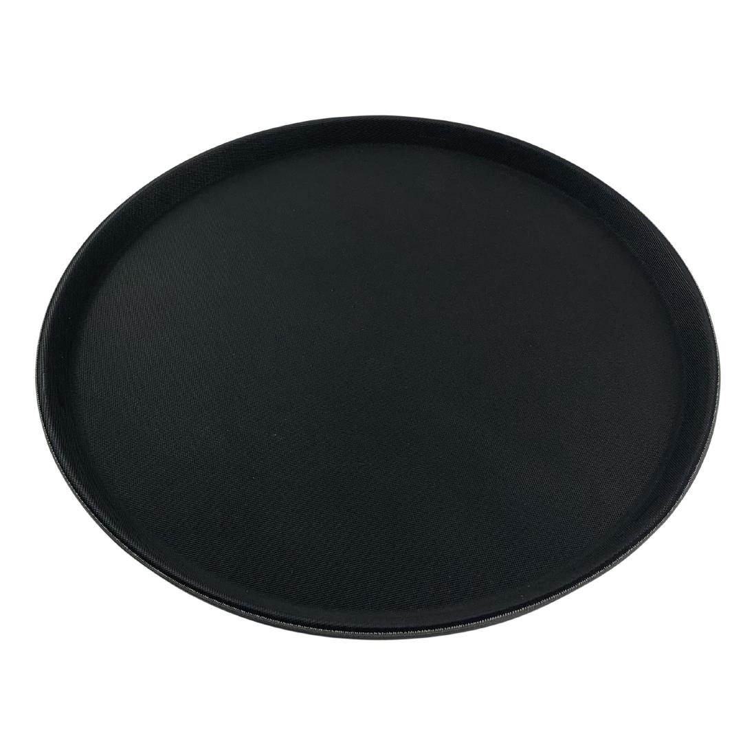 Beaumont Non-Slip Round Tray Black 406mm