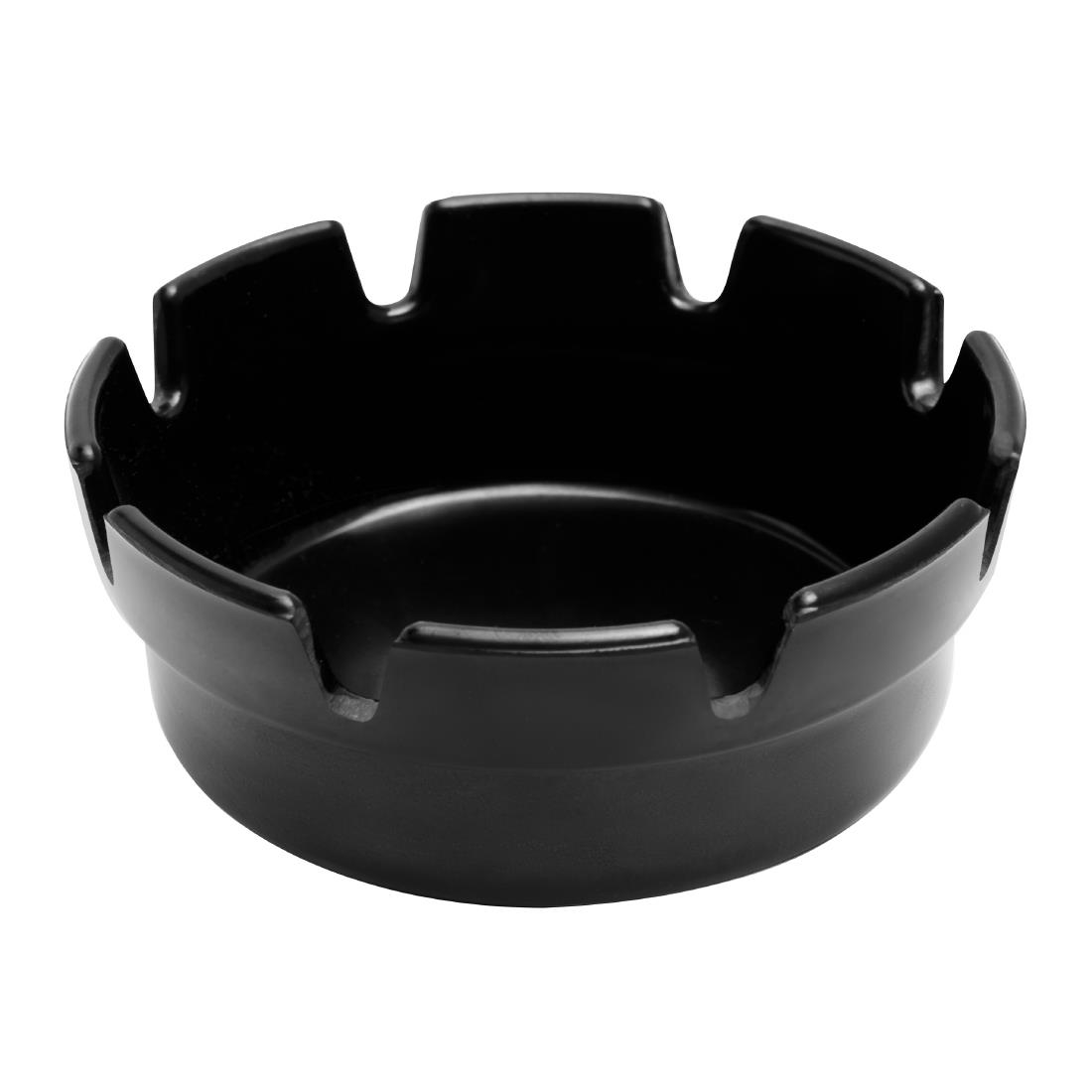 Beaumont Black Melamine Ashtray 177mm (Pack of 10)