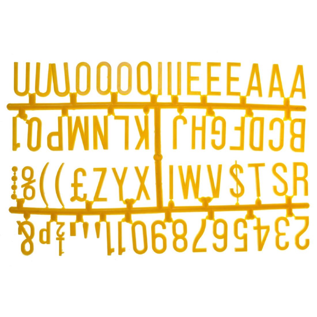 Beaumont 31mm Letter Set (390 characters) Yellow