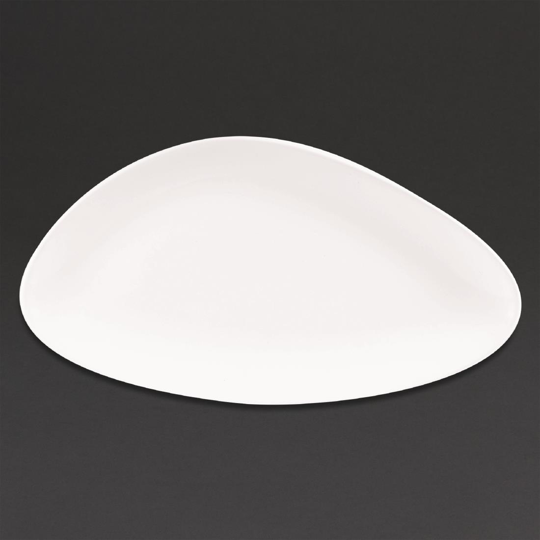 Churchill Lotus Triangular Plates White 350mm (Pack of 6)