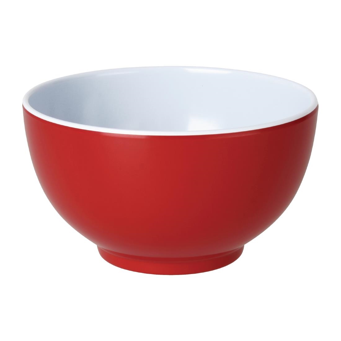 Olympia Kristallon Gala Colour Rim Melamine Bowl Red 125mm (Pack of 6)