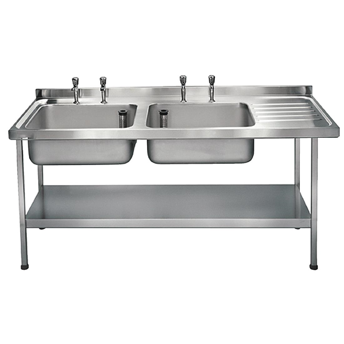 Franke Sissons Stainless Steel Double Sink Right Hand Drainer 1800x650mm