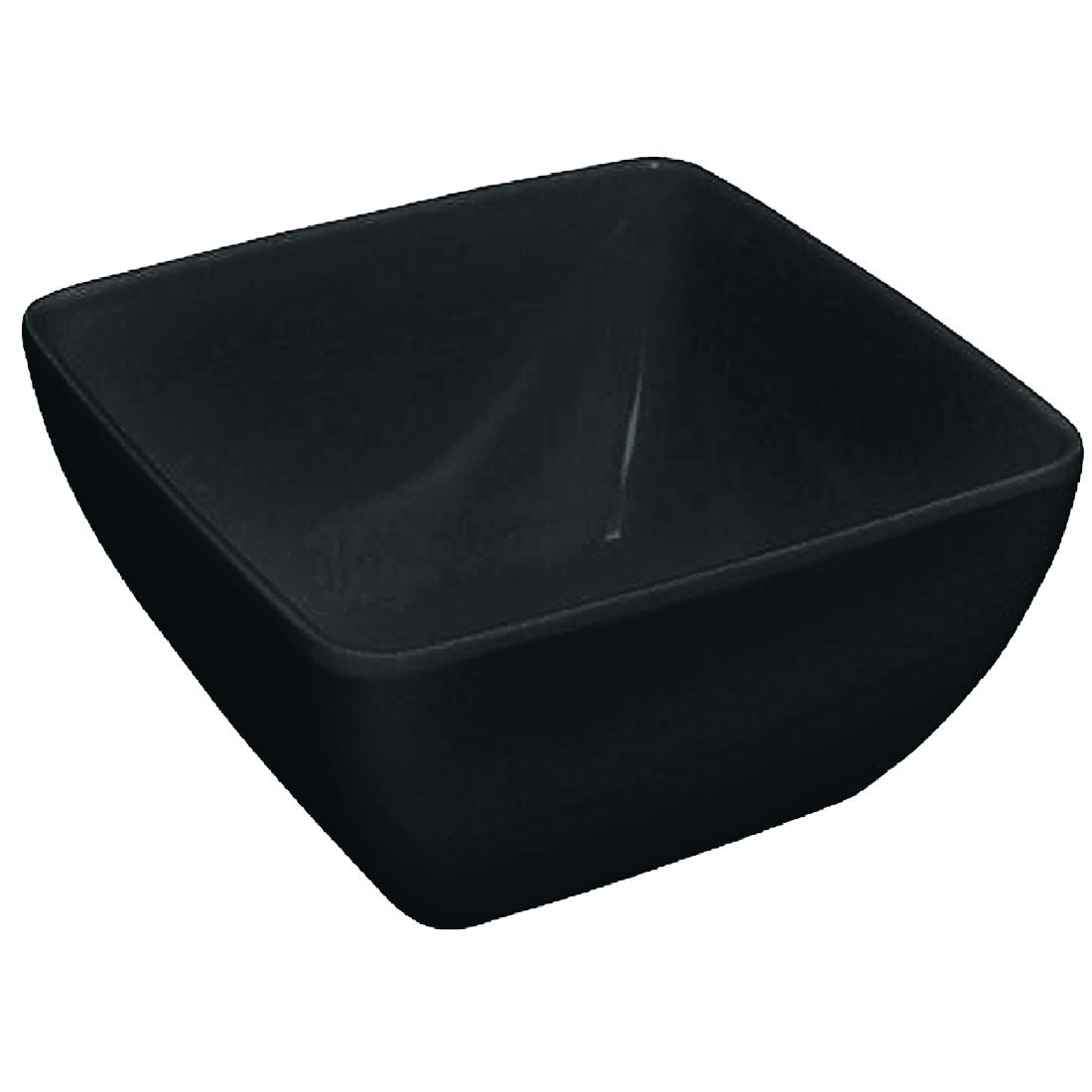 Olympia Kristallon Curved Black Melamine Bowl 8in