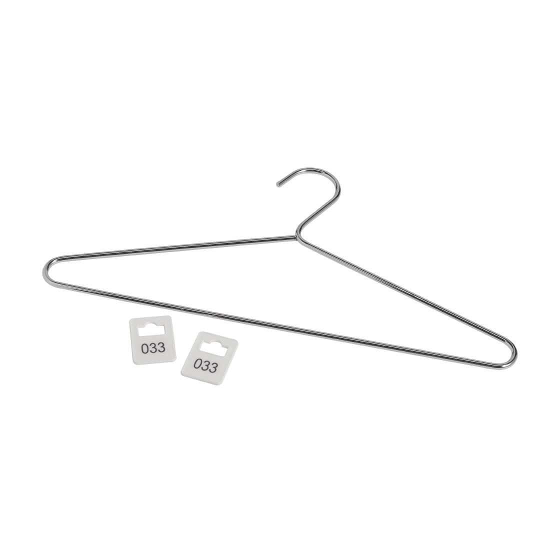 Chrome Plated Steel Hangers with Tags (Pack of 50)