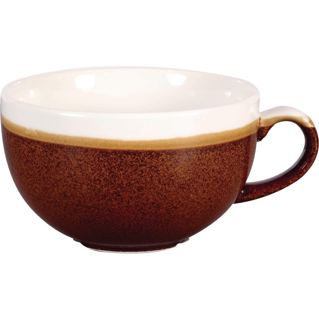 Churchill Monochrome Cappuccino Cup Cinnamon Brown 340ml (Pack of 12)