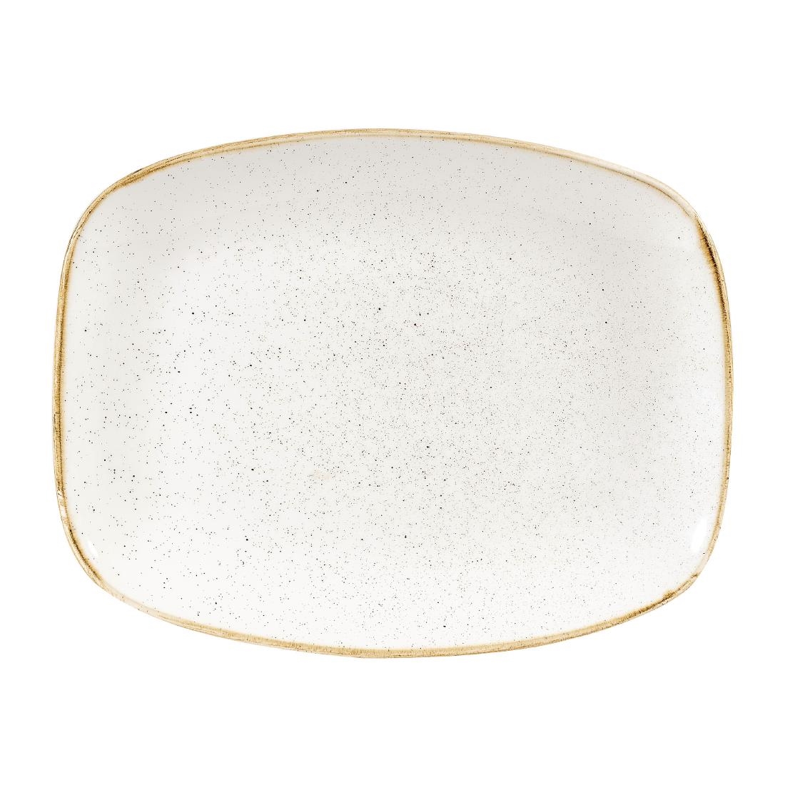 Churchill Stonecast Rectangular Plates Barley White 202 x 261mm