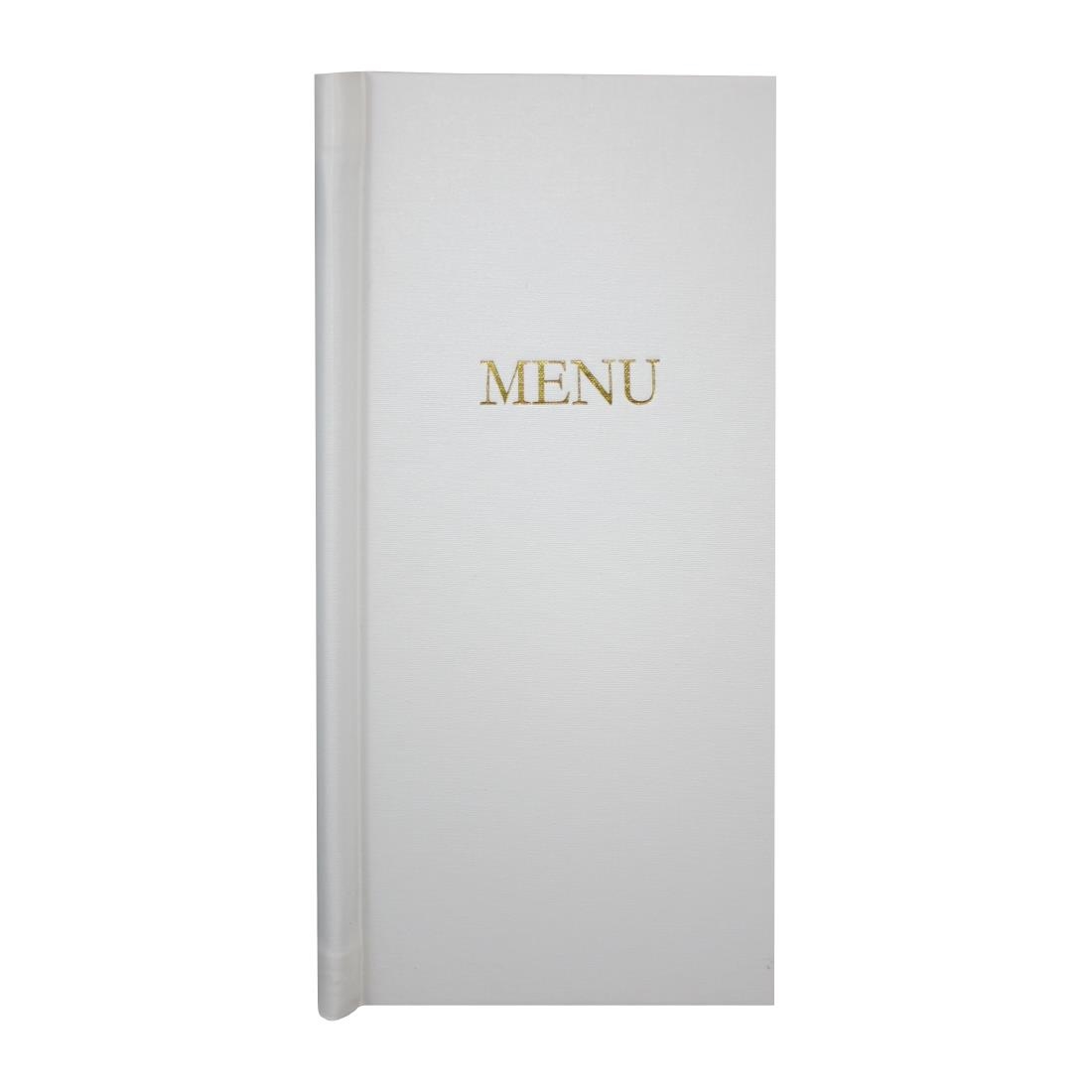 Slip Grip Menu Covers 2/3 Width A4 Size White