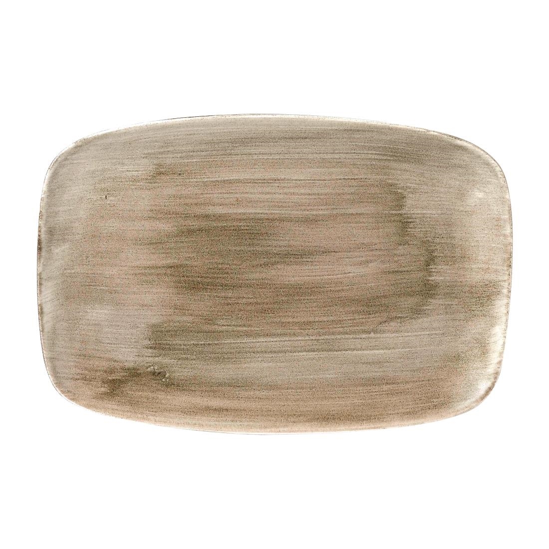 Churchill Stonecast Patina Antique Taupe Oblong Chefs Plate 343mm (Pack of 6)