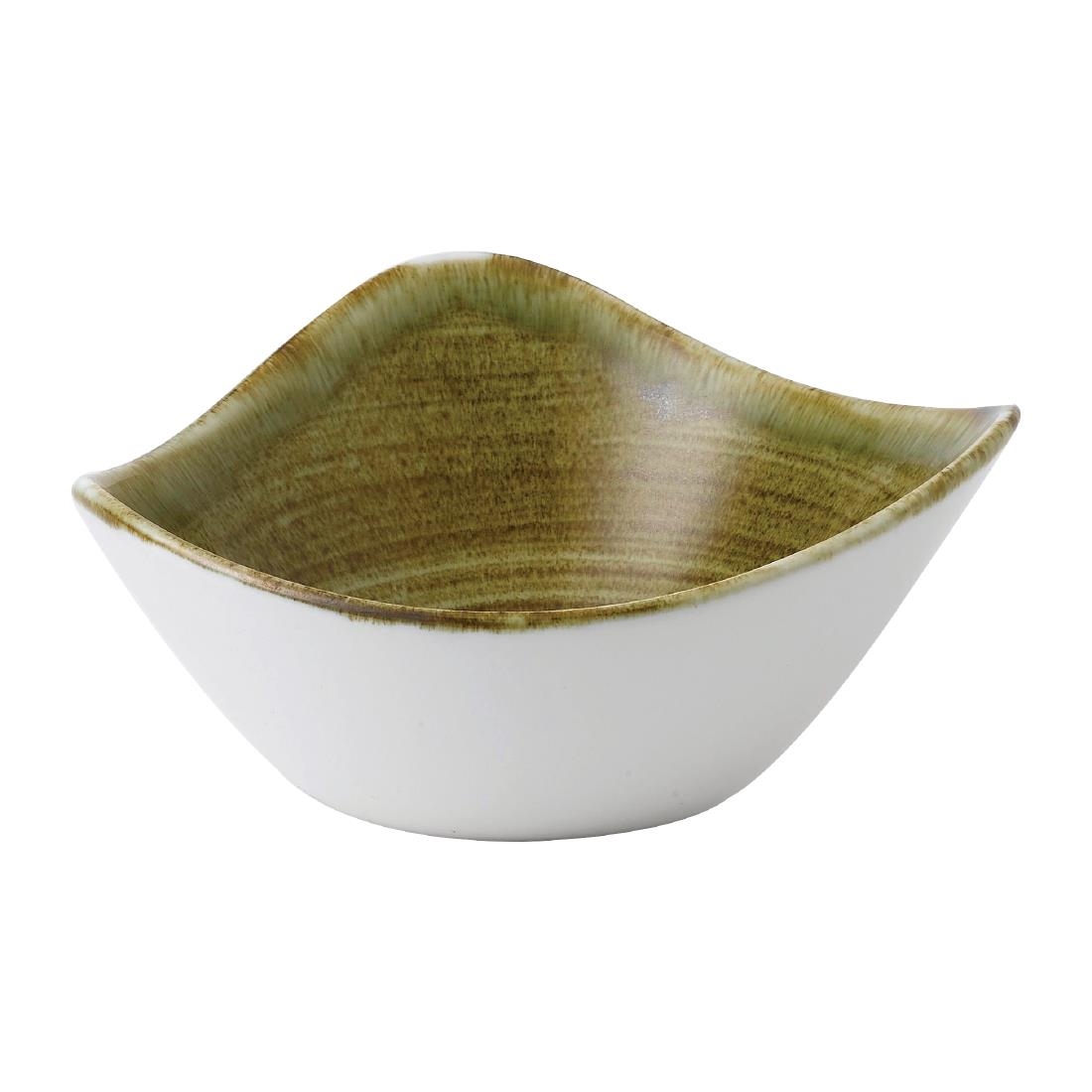 Stonecast Plume Olive Triangle Bowl 9oz (Pack of 12)