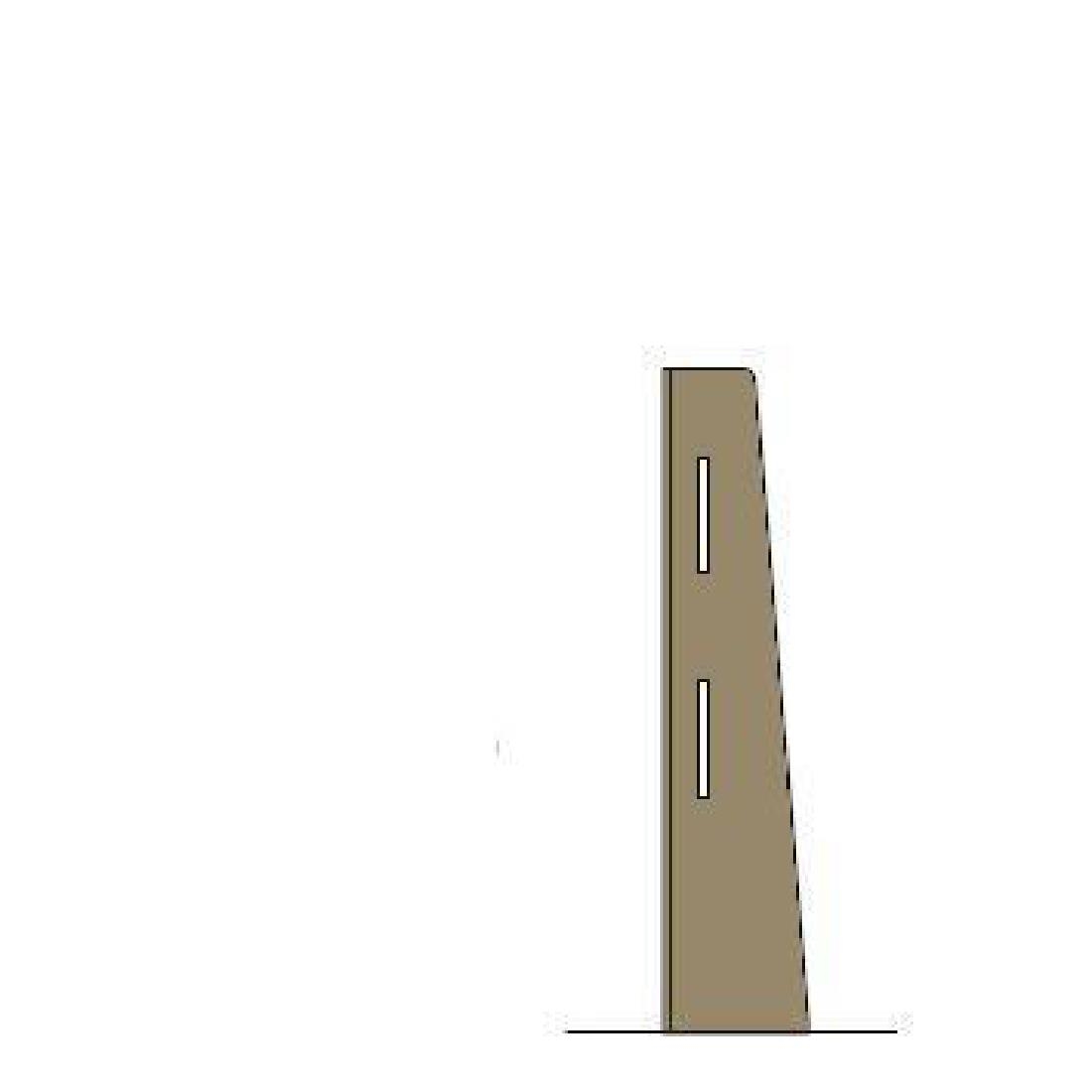 Bolero Canteen-Style Sneeze Guard Corner Post Light Oak 860 x 200mm