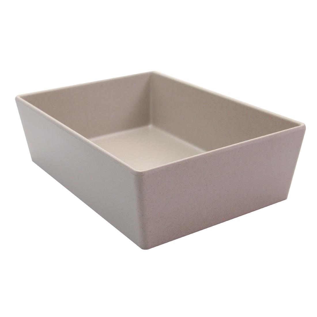 Creative Melamine Salad Boxes Brown Bamboo 205x145x60mm