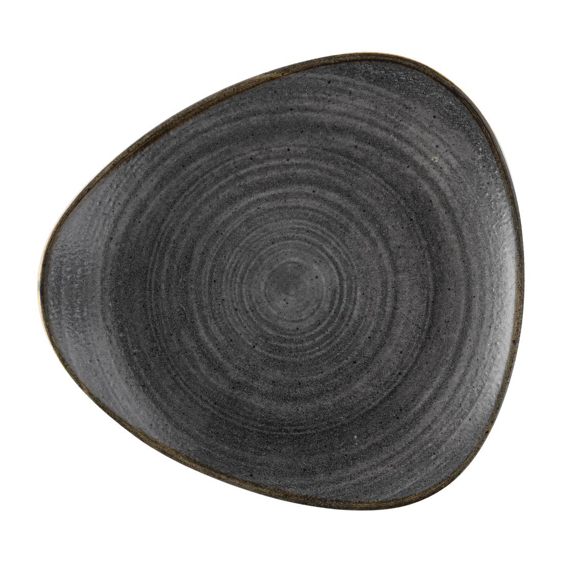 Churchill Stonecast Raw Lotus Plate Black 229mm (Pack of 12)