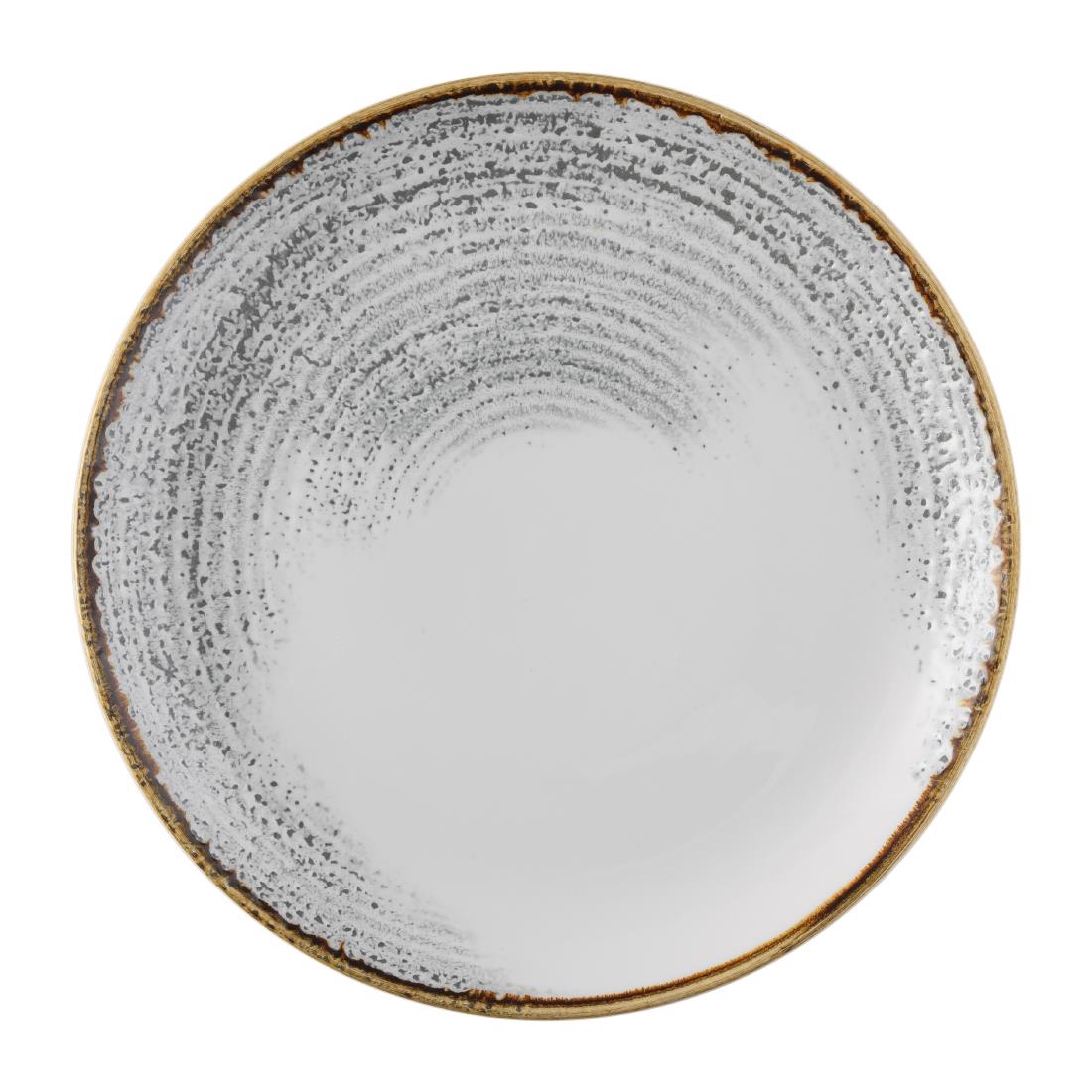 Churchill Studio Prints Homespun Accents Jasper Evolve Coupe Plate Grey 286mm (Pack of 12)